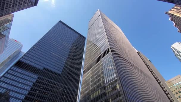 Scenic Toronto Financiële District Skyline Moderne Architectuur Langs Bay Street — Stockvideo