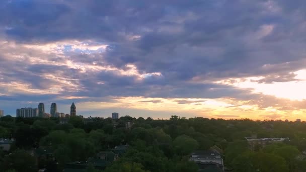 Time Lapse Panoramico Toronto Cielo Lusso Eglinton Forest Hill Zona — Video Stock