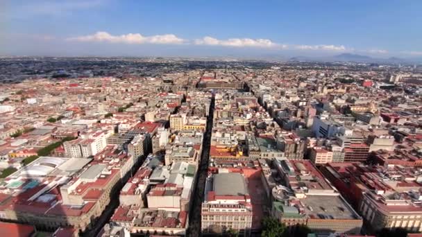 ラテンアメリカの塔の上の展望台からのメキシコ市のパノラマビュー トーレ ラティノアメリカ — ストック動画