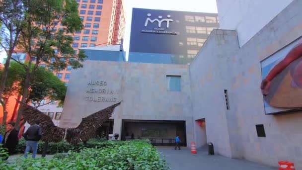 Mexico City Meksyk Lutego 2020 Museo Memoria Tolerancia Muzeum Pamięci — Wideo stockowe