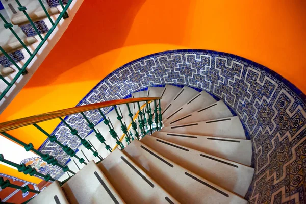 Arquitetura Mexicana Colorida Típica Interiores — Fotografia de Stock