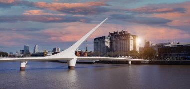 Buenos Aires, Sahne Barrio Puerto Madero, Rio De La Plata 'nın rıhtımı.