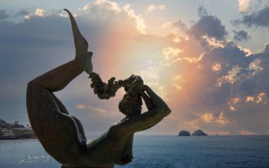 Meşhur Mazatlan deniz gezisi, El Malecon, okyanus gözcüleri ve manzaralı manzaralı