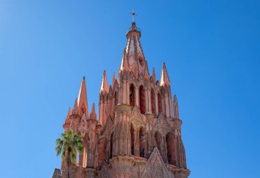 San Miguel Başmelek Katedrali, Parroquia De San Miguel Arcangel, tarihi şehir merkezi San Miguel De Allende, Meksika