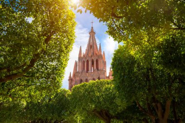 San Miguel Başmelek Katedrali, Parroquia De San Miguel Arcangel, tarihi şehir merkezi San Miguel De Allende, Meksika