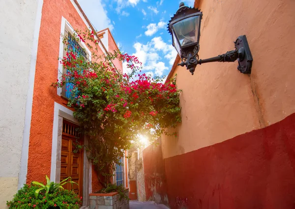 Guanajuato, Mexique, rues pavées pittoresques et architecture coloniale colorée traditionnelle dans le centre historique de Guanajuato — Photo