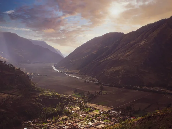 Сценические пейзажи Священной долины инков возле Куско Перу — стоковое фото