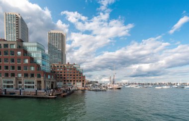 Scenic Boston Harbor and city views