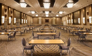 Toronto Kongre Salonu, Covid sırasında Toronto finans bölgesinde iş konferansları için Fairmont Hotel 'de kuruldu.