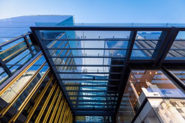 Auckland Skyline ve finans şehir merkezi .