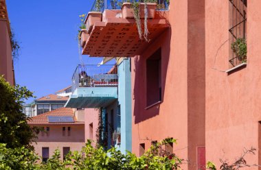 İsrail, Tel Aviv Namal Yafo tarihi eski Jaffa limanı sanat galerileri, butikler ve eski evler.