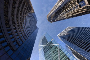 ABD, Seattle finans ve iş bölgesi şehir merkezinde ufuk çizgisi.