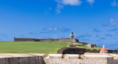 Eski San Juan, Porto Riko, UNESCO sitesindeki Castillo San Felipe del Morro Kalesi .