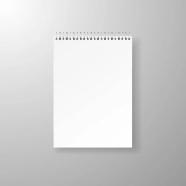 Boş kapaklı ya da markalaşma için açık sayfalı defter modeli, izole edilmiş boş sayfa