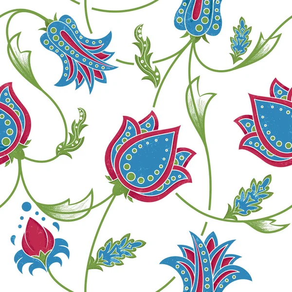 Klasik çiçek desensiz, boho retro stili, kartpostal, kaplama, duvar kağıdı basmak için..