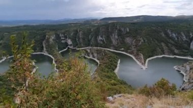 Uvac Kanyonu ve Gezenler, Sırbistan 'ın Doğa Rezervi. Bakış açısı Manzarası Gözcüsü