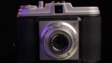 Yaşlı Agfa Agnar Analog Fotoğraf Makinesi, 1970 'lerin Vintage Teknolojisi. Tam Çerçeveyi Kapat