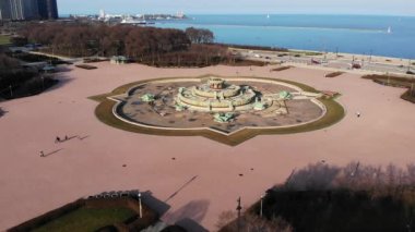 Buckingham Çeşmesi, Covid-19 Virüs Kapanması sırasında hizmet dışı, Chicago ABD