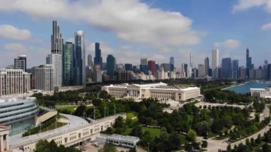 Chicago USA, Hava Manzarası, Bilim Müzesi Asker Stadyumu ve Şehir Merkezi