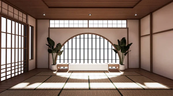 Room Spacious Design Japanese Style Light Natural Tones Rendering — Stock Photo, Image