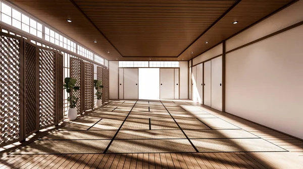 Room Spacious Design Japanese Style Light Natural Tones Rendering — Stock Photo, Image