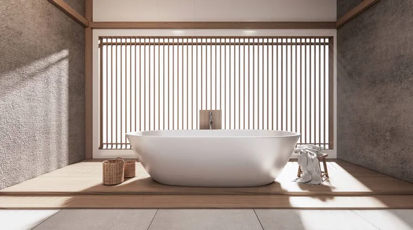 Tropical Bathroom Japanese Style Rendering — Stock Photo, Image