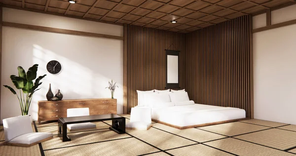 Estilo Japonês Quarto Renderização — Fotografia de Stock