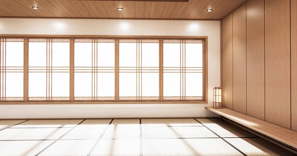 Minimal Δωμάτιο Ιαπωνικό Στυλ Σχεδιασμού Απόδοση — Φωτογραφία Αρχείου