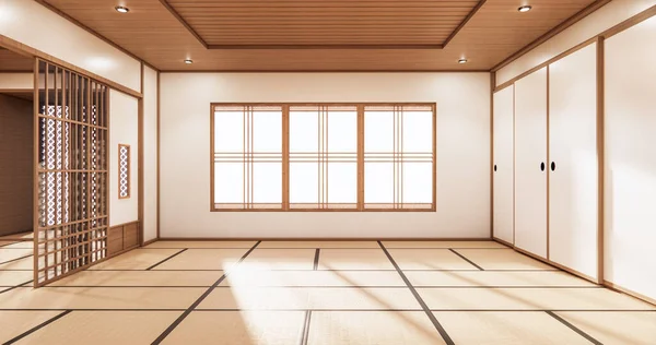 Rendering Minimal Room Japanese Style Design — Stok Foto