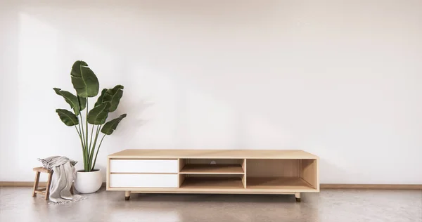 Gabinete Diseño Japonés Madera Sala Estar Zen Estilo Fondo Pared — Foto de Stock