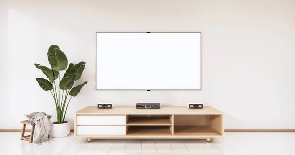 Cabinet Wood Japanese Design Living Room Zen Style Background 렌더링 — 스톡 사진