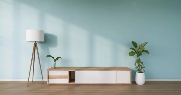 Das Kabinett Holzdesign Auf Mintgrünen Raum Interieur Modernen Stile Rendering — Stockfoto