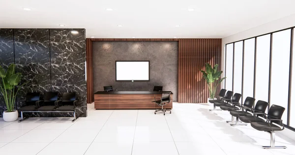Interieur Des Wartezimmers Auf Bürodesign Rendering — Stockfoto