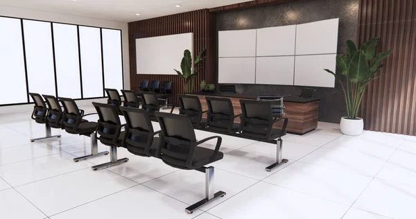 Interieur Des Wartezimmers Auf Bürodesign Rendering — Stockfoto