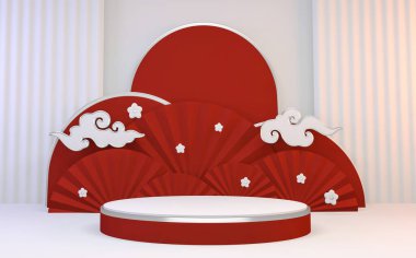 Podyum Çin 'i taklit et Kırmızı, en az