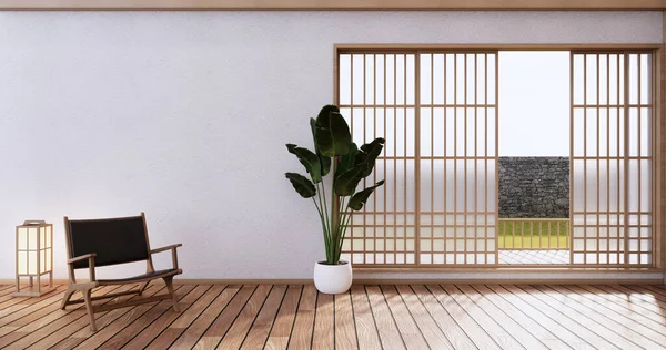 Nihon Quarto Design Interior Com Papel Porta Armário Prateleira Parede — Fotografia de Stock