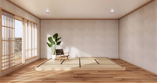 Nihon Pokój Projektowania Wnętrz Papieru Drzwi Szafki Ściany Półki Tatami — Zdjęcie stockowe