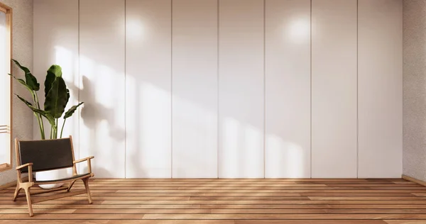 Minimal Kamer Japanse Stijl Design Rendering — Stockfoto