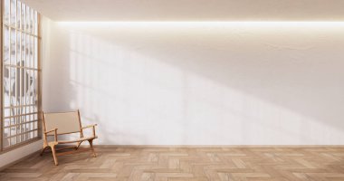 Boş - Temiz modern oda Japon tarzı 3D tasarım