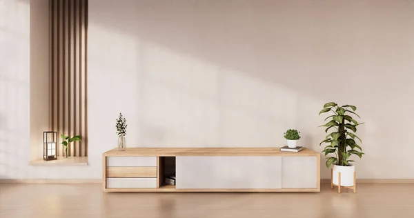 Kabinett Holzkonstruktion Auf Modernem Raum Japanese Rendering — Stockfoto