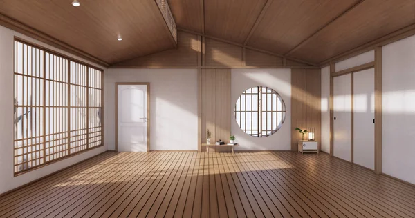 Empty Clean Modern Room Style Rendering Jepang — Stok Foto