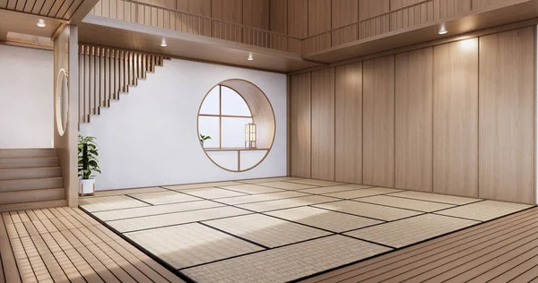 Empty Clean Modern Room Style Rendering Jepang — Stok Foto