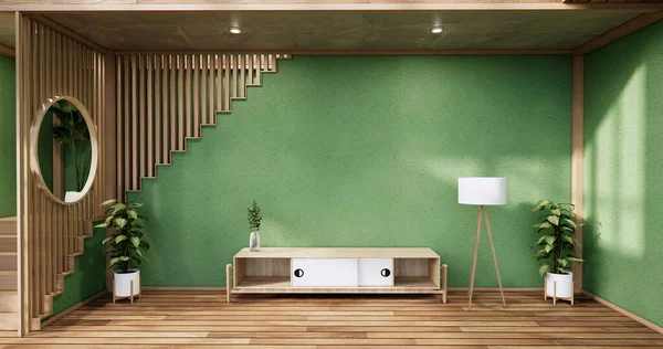 Nihon Green Room Design Interior Room Japanese Style Rendering — Stock Photo, Image