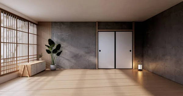 Lege Kamer Witte Kamer Schone Moderne Kamer Japanse Stijl Rendering — Stockfoto