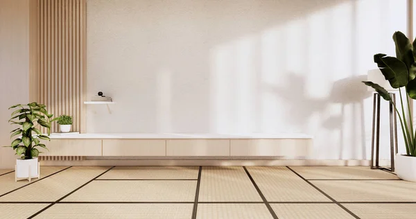 Skříň Dřevěný Design Moderní Pokojový Japonec Vykreslování — Stock fotografie