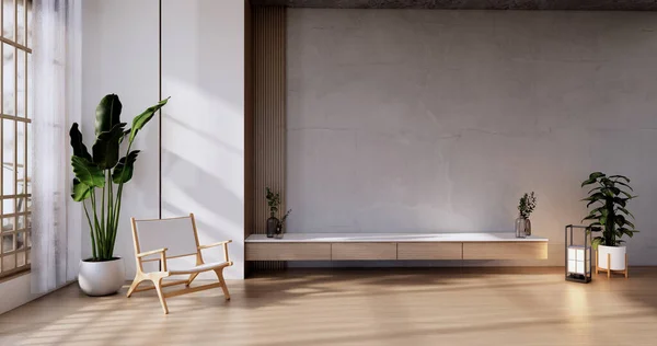 現代の部屋の日本語でキャビネットの木のデザイン — ストック写真