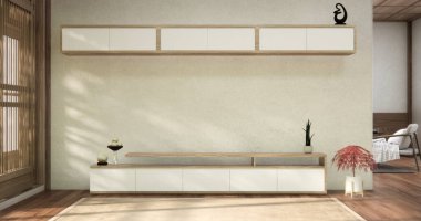 Çin dolabı ahşap minimalist tasarım muji tarzı 3D