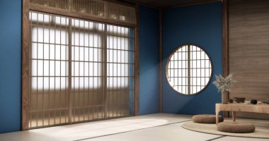 alay, Japon boş oda tatami mat En güzel tasarımı. 3d render