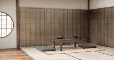 alay, Japon boş oda tatami mat En güzel tasarımı. 3d render