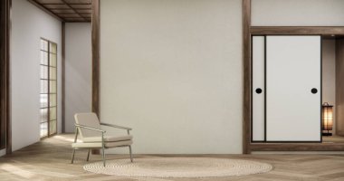 Japon ahşap koltuk minimalist tasarım muji 3D tasarımı